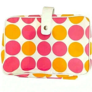 🌈 6/$60, Lancôme White Pink Orange Toiletry Bag Hanger 7” H x 10” W
